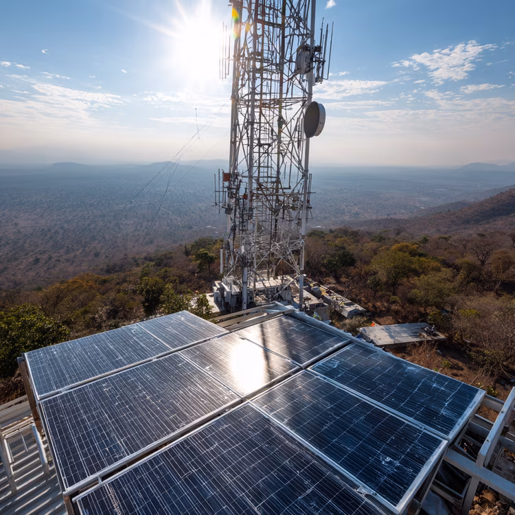 Zambia's telecom operators are investing heavily in hybrid power systems for towers. (Image is artists impression).