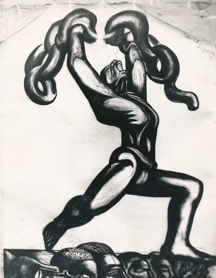 An early sketch of the freedom statue. Image courtesy of Zanis.