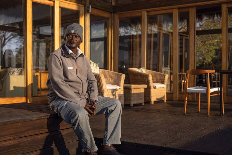 Isaac, Evidence, Dawid, and the other staff see themselves as 'from the bush' now. Some of them are Kaonde, an ethnic group whose ancestors roamed the plains before the Kafue National Park was officially established in 1950. (Image by Chona Mweemba for Nkwazi Magazine).