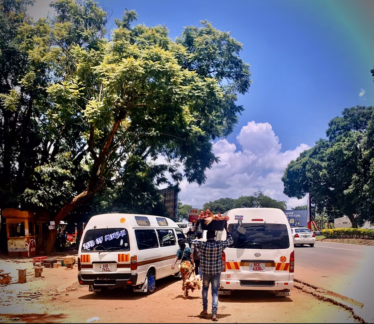 Passengers settle into a crowded minibus, sharing a journey filled with conversation, laughter, fare negotiations and the rhythms of urban life. (Image by Ingrid Chilufya).