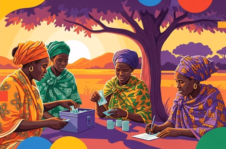 These systems are flexible, accessible, and tuned to the rhythms of everyday life. People understand their money in ways no algorithm or credit score could ever capture. (Image is artists impression).