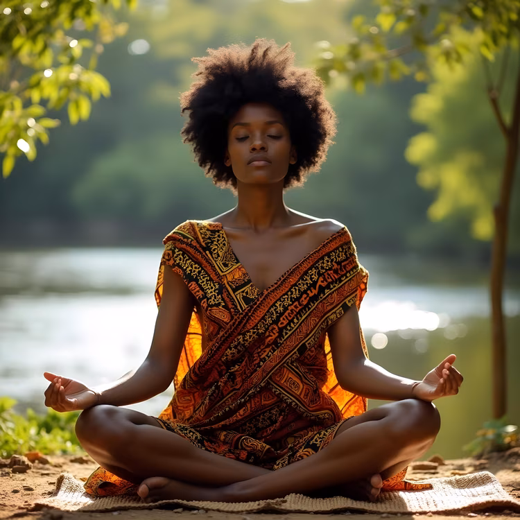 Meditation techniques bear strong connections to African spirituality. (Image is artists impression).